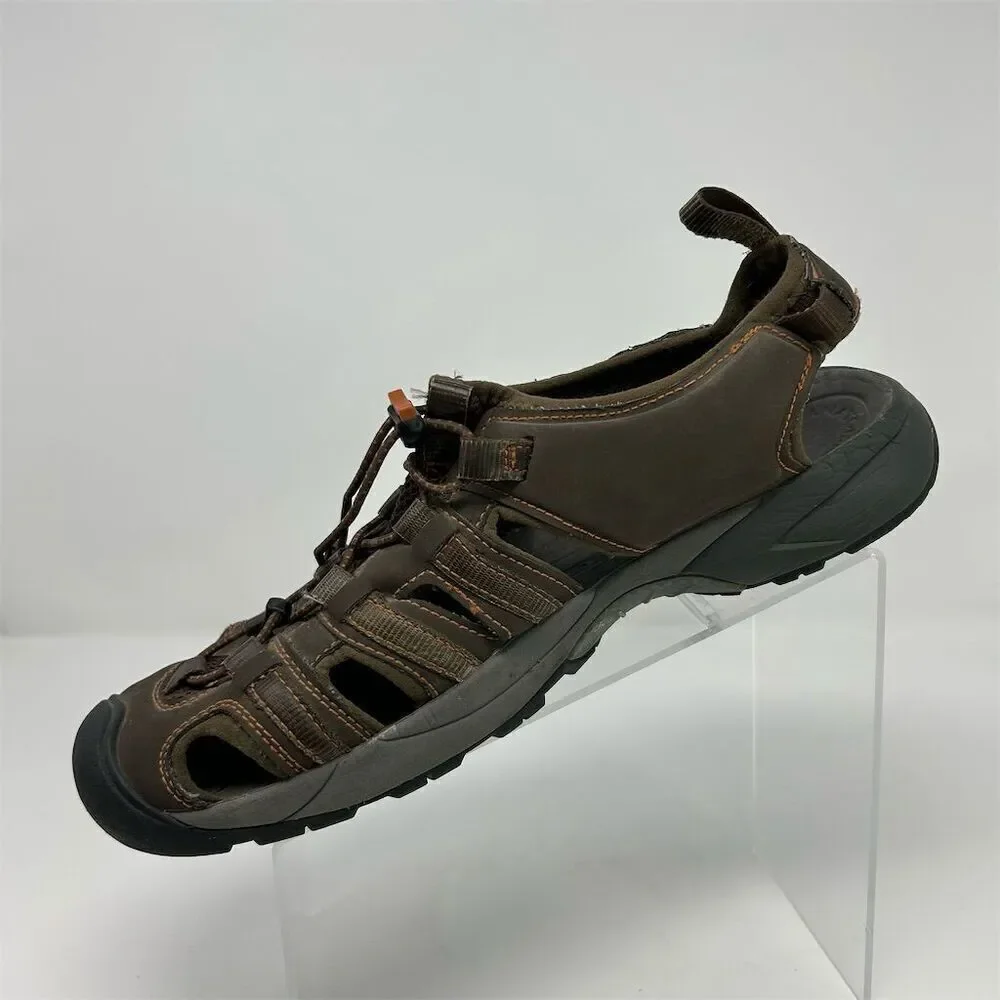 KEEN Men's Targhee III Hiking Sandals Brown Leather Slingback Size 11.5 Slip-On